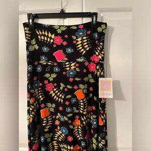 NWT LuLaRoe Floral Print Maxi Skirt- Small